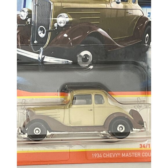 Matchbox 1934 Chevy Master Coupe 1:64 Diecast Car Brown Beige 2024 - Picture 3 of 8